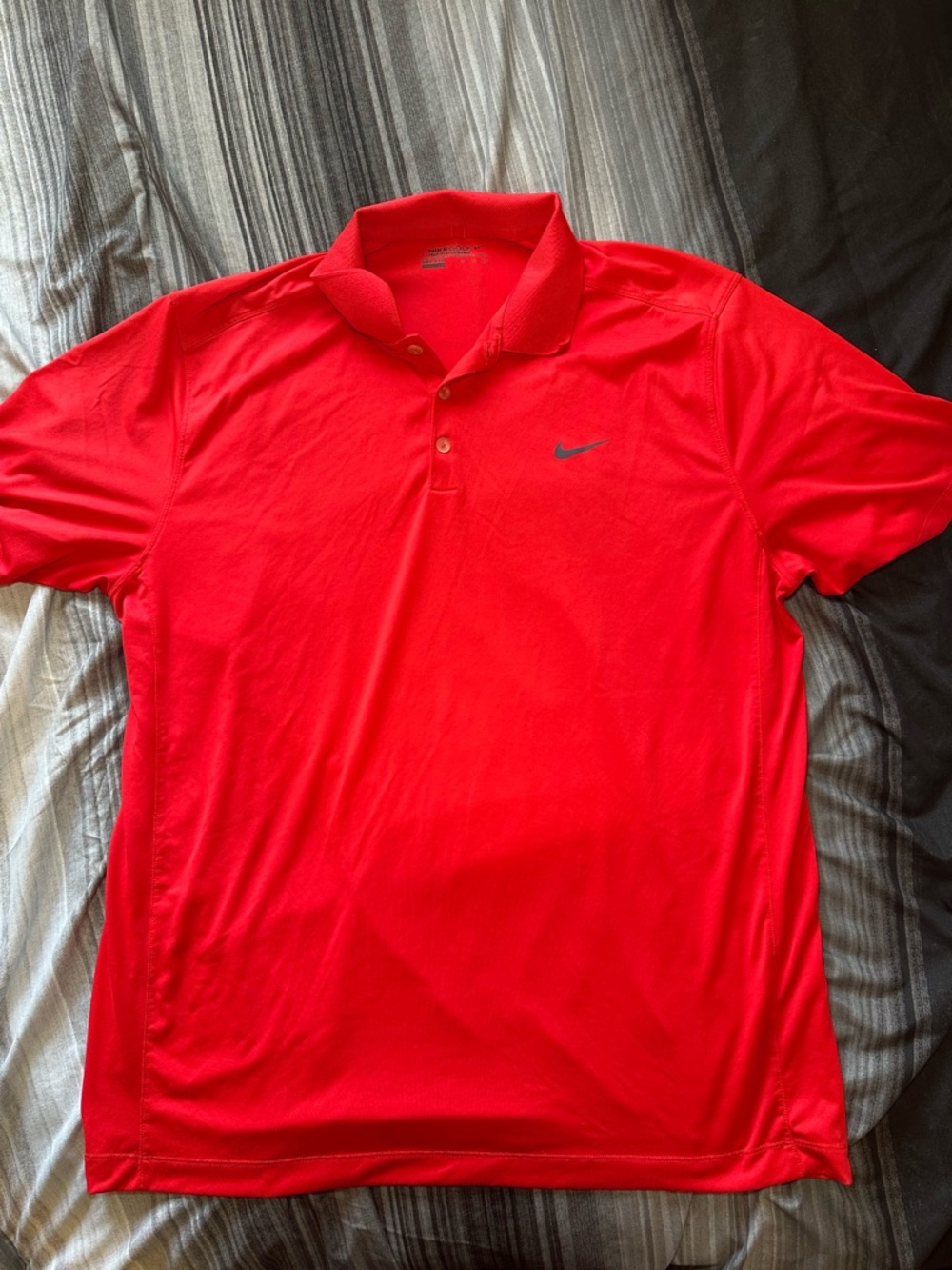 Nike Men's Bright Red Polo with Small Swoosh